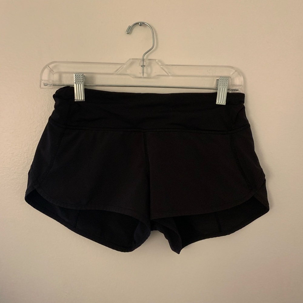 Black lululemon athletic shorts